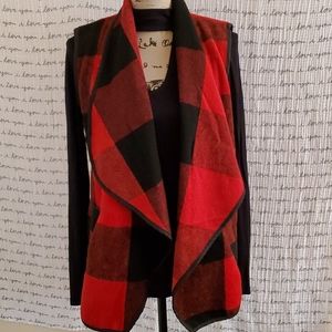 Red Buffalo plaid vest Medium/Large